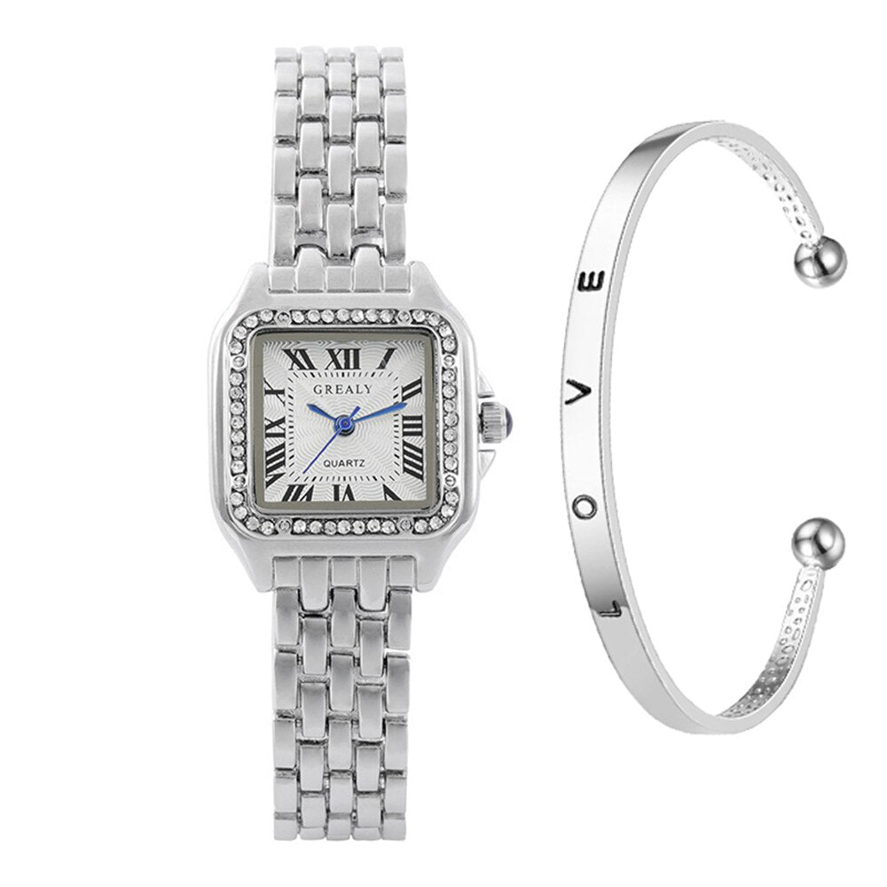 Luxury Women's Fashion Square Quartz Watches